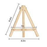 Tripod Easel Stand, 8 Pack Portable Natural Pine Wood Photo Painting Easel Display for Kids Students Artist Painting, Sketching, Displaying Photos (9 Inch Tall)