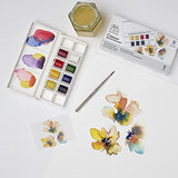 Winsor & Newton Cotman Watercolor Paint Set, Floral 8 Half Pans