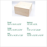 Large Unfinished Quality Wooden Pine Boxes with Lids – Keepsake Pine Boxes for Home Décor, Storage, Gifts, Hobbies or Arts & Crafts (XXL (14.75" x 14.75" x 7.25")