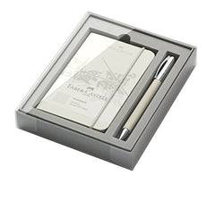 Faber Castell Ambition White Sand Ballpoint and Notebook Gift Set (FC149614)