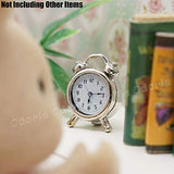 Odoria 1:12 Miniature Alarm Clock Dollhouse Decoration Accessories, Silver