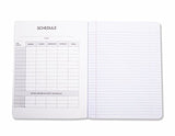 AmazonBasics Wide Ruled Composition Notebook, 100-Sheet, Marble Black, 4-Pack