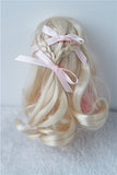 JD323 5-6inch 13-15CM Princess Braid synthetic mohair BJD doll wigs 1/8 Lati yellow BJD doll accessories (Blond)