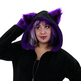 Pawstar Mew Kitty Cat Eared Hoodie Jacket - Medium Purple