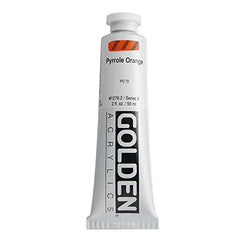 2 Oz Heavy Body Acrylic Color Paints Color: Pyrrole Orange