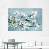 TAR TAR STUDIO Abstract Flower Canvas Wall Art: Cherry Blossom Artwork Painting Print on Wrapped Canvas for Office (36''W x 24''H, Multiple Sizes)