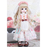 Cute BJD Doll 1/6 100% Handmade SD Doll 25.5cm Ball Joint Doll with Clothes Wig Shoes Handpainted Makeup, DIY Dress Up Doll Best Gifts for Girl