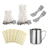 Candle Making Supplies, DIY Candle Making Kit Including Candle Making Pouring Pot, Candle Wicks Holder, Candle Wicks Stickers and Cotton Candle Wicks for Candle Making Basic Kit for Beginners