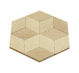 2.3"x1.34" Wood Diamond Shape Unfinished Wood Mosaic Tile - 30 pcs