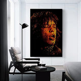 HUHAN Mick Jagger 1970 Music Poster Poster Decorative Painting Canvas Wall Art Living Room Posters Bedroom Painting 16x24inch(40x60cm)