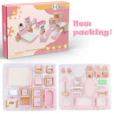 NextX Doll House DIY Accessories and Furniture, Wooden Toys for Girls