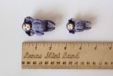 Miniature Baby Elephant, Cotton Felt Toy Dollhouse Nursery Fairy Garden Prop