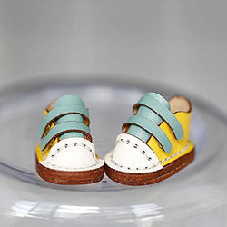 XiDonDon Ob11 Doll Shoes Cowhide Canvas Shoes Doll Clothes Shoes Obitsu 11, gsc, body9, 1/12bjd Doll Accessories Fashion Handmade Obitsu 11 Shoes (Yellow)