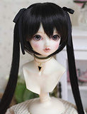 Clicked Cute Girl's Double Ponytail Wig Decor for 1/3 1/6 1/4 BJD Night Lolita Doll DIY Supplies Doll Making,E,1/3