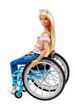 Barbie Fashionistas Doll, Blonde with Rolling Wheelchair and Ramp, for 3 to 8 Year Olds