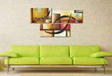 3 Pics Modern Abstract 100% Hand Painted Oil Paintings Artwork on Canvas Wall Art Deco Home Decorations