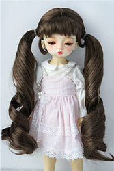JD330 Hatsune Pony Synthetic Mohair BJD Doll Wig 6-7inch YOSD 7-8inch MSD 8-9inch SD Doll Accessories (Medium Brown, 6-7inch)