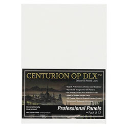 Centurion Deluxe Professional Oil Primed Linen Stretched Canvas - Enhanced Oil Priming for Superb Performance & Color Retention - [12 Pack - 6x8"]