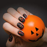 12 Sheets Halloween Nail Decals Stickers Self-Adhesive Nail Stickers Tips Witch Pumpkin Ghost Spider Nail Sticker Designs with Tweezer for Halloween Party Supplies Nails Decorations