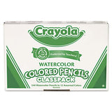 Crayola Watercolor Wood Pencil Classpack, 3.3 mm, 12 Asstd Clrs, 240 Pencils/Box