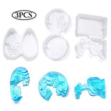 3Pcs Island Resin Silicone Molds Ocean Style Moulds for Jewelry Making, Epoxy Resin Casting Molds with Hole for Resin Crafts, DIY, Pendant, Necklace, Key Chain