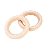 eBoot 20 Pack Wood Rings Wooden Rings for Craft, Ring Pendant and Connectors Jewelry Making (55 mm)