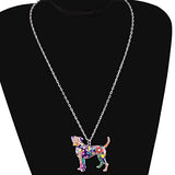 BONSNY Love Pets GORGEOUS GEORGE Enamel Boxer Necklace Dog Animal Pendant Women Jewelry 18"