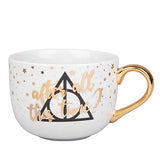 Harry Potter Latte Coffee Mug Set of 2 - After All This Time, Always - Deathly Hallows and Doe Patronus Designs - Gift for Harry Potter Fans - 16 oz