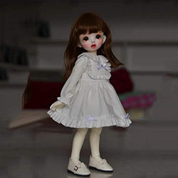 HMANE BJD Dolls Clothes 1/4, Fluffy Skirt Princess Dress Outfit Clothes Set for 1/4 BJD Dolls (No Doll) - Beige