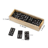 Kicko Mini Wooden Dominoes Set - 12 Pack - Miniature Classic Board Games - Small Blocks, Educational Toys, Game Tiles, Leisure Time, for Teens and Adults