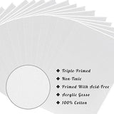 Canvases for Painting 12 Pack,8 x 10 Inch Painting Canvas, Blank Canvas Boards for Painting- Gesso Primed Acid-Free 100% Cotton Canvas Panels for Acrylics Oil Watercolor Tempera Paints