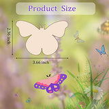 27 Pieces Wood Butterfly Crafts Butterfly Unfinished Wood Cutouts Blank Butterfly Wooden Paint Crafts for Kids Home Decoration Craft Project, 9 Styles