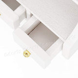 Odoria 1:12 Miniature White Floor Cabient with Drawers Dollhouse Furniture Accessories
