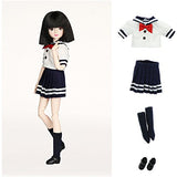 Xiaojing Doll Fortune Days Toys 10 inch Students Series Joint Body bjd Black Hair Including School Uniform Shoes (J1001, 25cm)