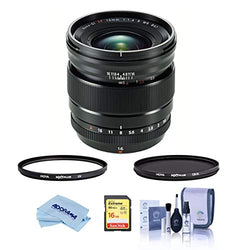 Fujifilm XF 16mm F1.4 R (Weather Resistant) Lens XF 14mm (21mm) F2.8 R Lens - Bundle with Hoya 67mm 10-Layer HMC Multi-Coated UV Filter, Hoya 67mm HMCMulti-Coated CPL Filter, 16GB SDHC Card and More