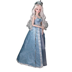 ICY Fortune Days 24 inch 1/3 Scale Queen Series Ball Jointed Doll BJD, with Exquisite Dress, 26 Movable Ball Joints, Lifelike Eyes, Best Gift for Kids 8 Age+ (White Queen - Icyer)