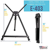 U.S. Art Supply 15" to 21" High Adjustable Black Aluminum Tabletop Display Easel (Pack of 3) - Portable Artist Tripod Stand with Extension Arm Wings, Folding Frame - Holds Canvas Paintings Books Signs