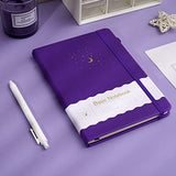 CAGIE Dotted Journal Notebook, 196 Pages, Medium 5.7" x 8.3", Hardcover Notebook Journal with Pen Loop, (Purple)