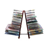 Creative Mark Art Drying Rack for Artist Painting Panels, Paper & Prints, Ladder Style Artwork Organizer, Mahogany Finish