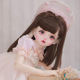 MEESock Charming BJD Doll 1/4 SD Doll 17.4 inch Ball Jointed Dolls Having Different Movable Joints SD Doll, with Clothes Shoes Wig Makeup