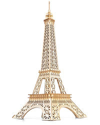 Decorlife Eiffel Tower Puzzle, 3D Wooden Puzzles for Adults, DIY Architecture Model Building Kits for Teens, Brain Teaser Educational Toy, Hand Crafts Birthday Gift, 94PCS