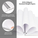 FIXSMITH 9"X12" Sketch Book | 400 Sheets (68 lb/100gsm) | Pack of 4 (100 Sheets Each) | Durable Acid Free Drawing Paper | Spiral Bound Sketchpad for Beginners,Artists & Professionals | Bright White