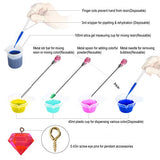Silicone Resin Mold for Jewelry Casting,DIY Crystal Pendant Epoxy Resin Making Kit for Resin Casting Beginner (174pcs)