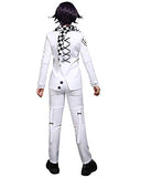 Cosplay.fm Women‘s Kokichi Oma School Uniform Cosplay Costume Outfit Tops Pants Scarf (S, White)