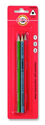 Koh-I-Noor Hardtmuth Triangular Graphite Pencil, Blister Pack, 3pcs
