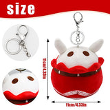 5.1 Inches Genshin Plush Keychain Klee Bouncing Bomb Ball Kawaii Plushies Stuffed Pendant Keychain Cosplay Props Gifts for Game Fans
