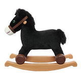 Rockin' Rider Cocoa 2-in-1 Pony Plush Ride-On, Black