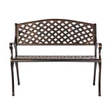 Antique Bronze Cast Aluminum Patio Bench