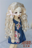 JD285 Long Blond Princess Wave Synthetic Mohair Doll Wigs YOSD MSD SD BJD Doll Accessories (6-7inch)