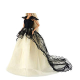 BARWA Princess Evening Party Clothes Wears Train Wedding Gown Dress Outfit for 11.5 inch Doll Gift
